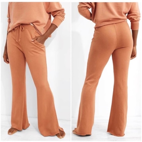 AERIE Weekend Kick it High Waisted Flare Lounge Pants - L Long - Picture 3 of 14